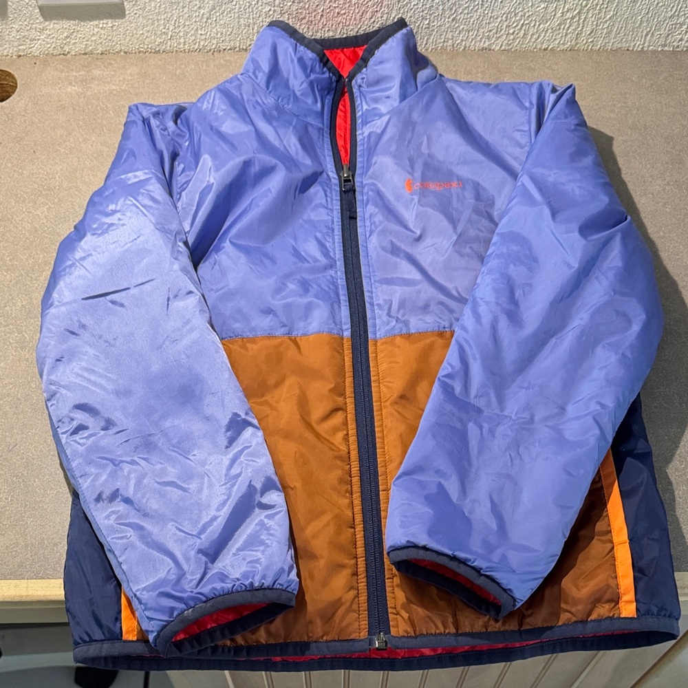 Cotopaxi Red and Gray Quilted Jacket